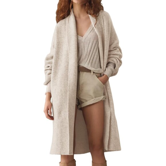 Womens Long Cardigan Sweaters Chunky Open Front Oversized Slouchy Knit Fall Tren - Picture 3 of 6